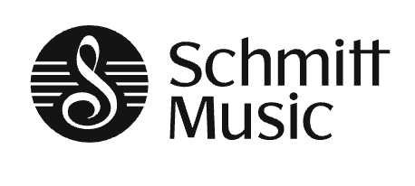 Black circle with white letter S Schmitt Music